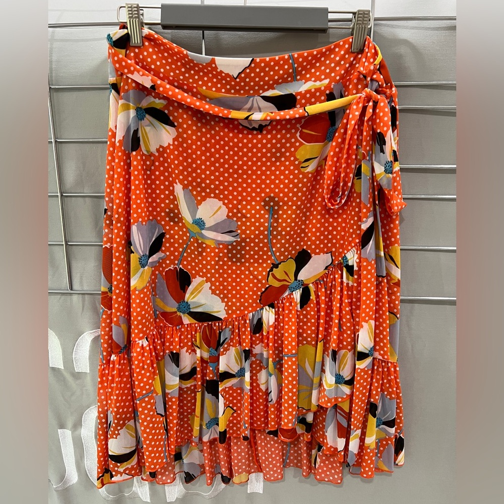 Cabi-Orange Wrap Skirt-XL-NWT